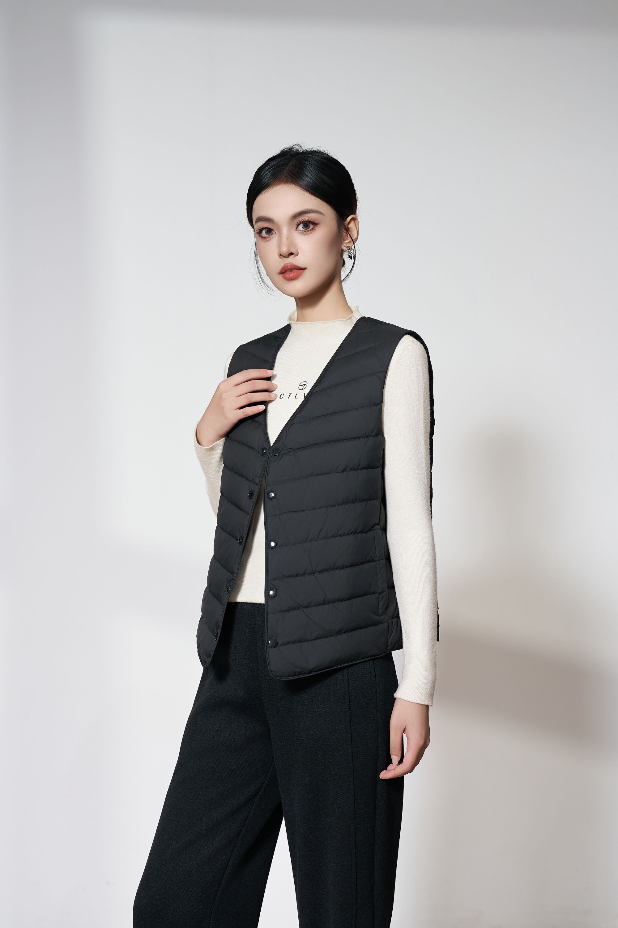 澌钰正品90羽绒服定制加厚羽绒马甲背心轻薄羽绒服保暖秋冬