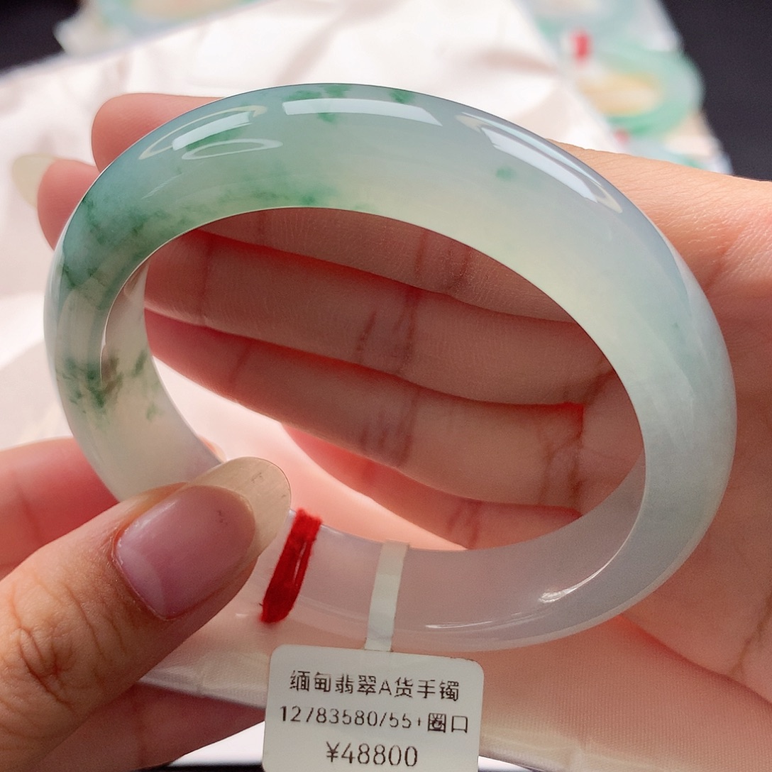 未镶嵌手镯翡翠55.8圈口