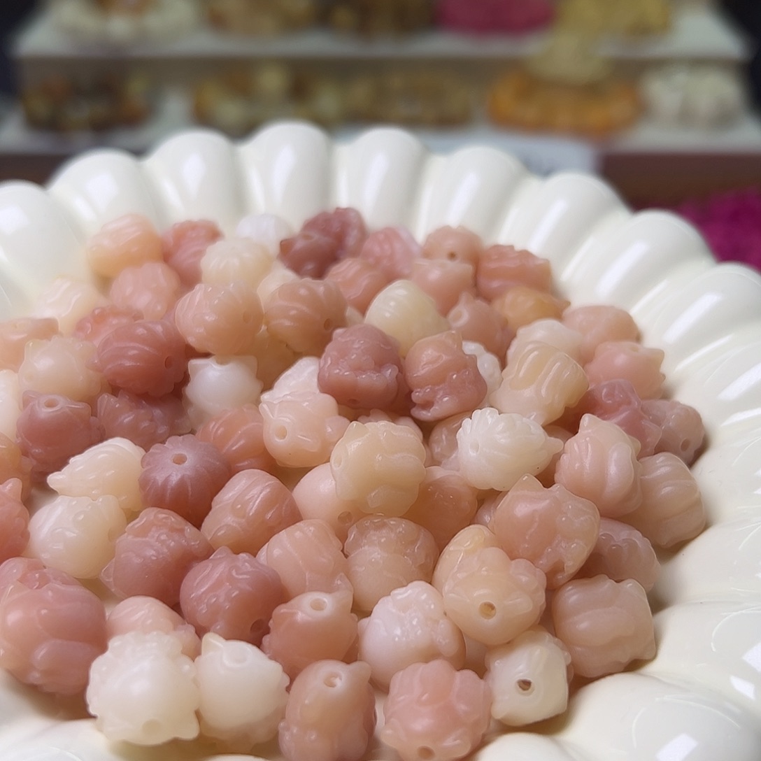 菩提根/象牙果手串卡12粉色凤九23颗