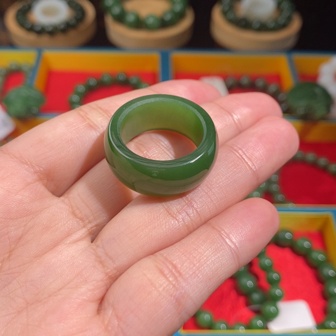 和田玉（碧玉）戒指未镶嵌20.5