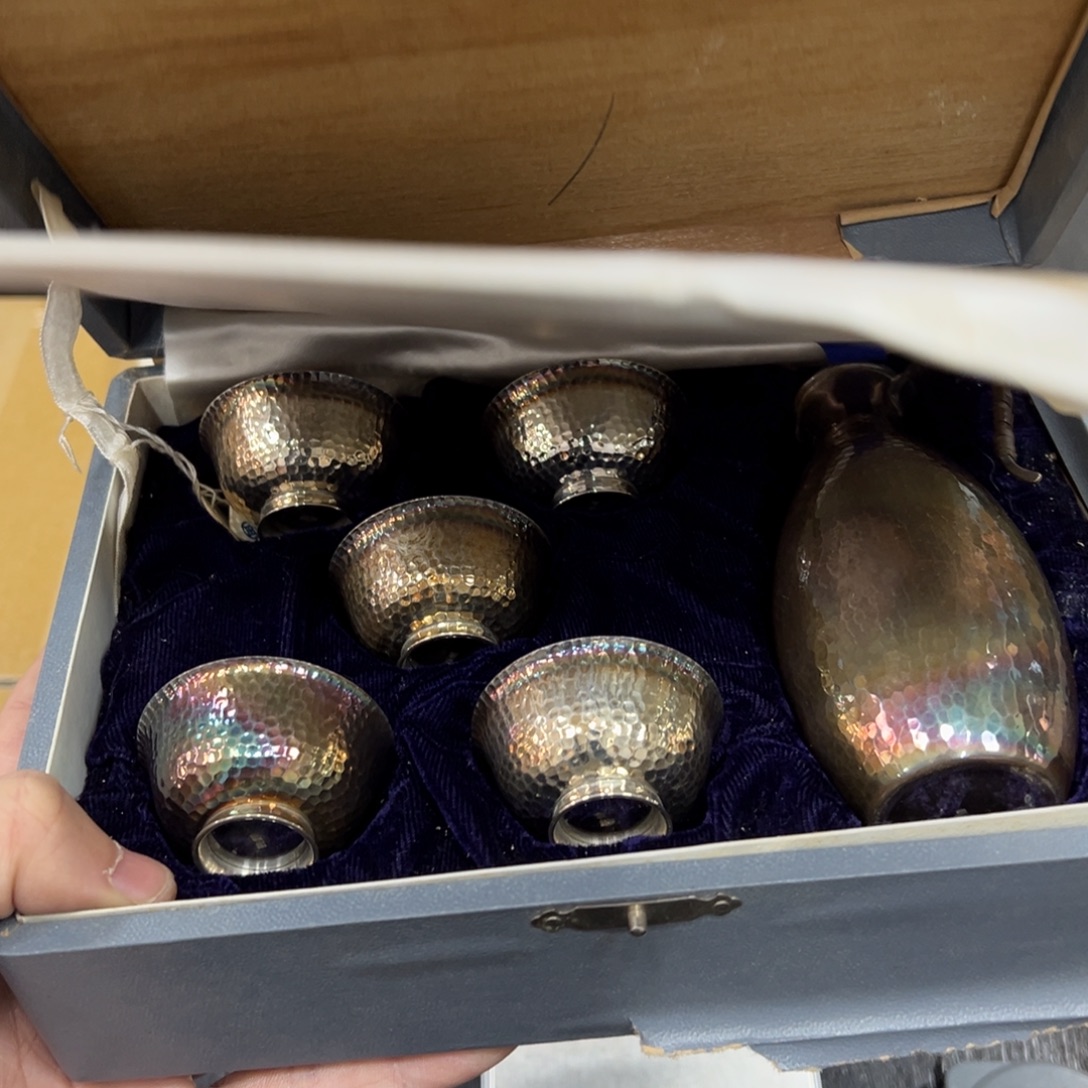 付***宇足银日本中古工艺品摆件