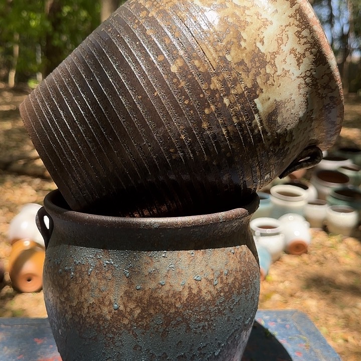 完全开放紫砂花盆高 21口18.5