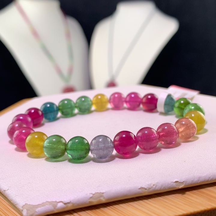 双色碧玺手链未镶嵌