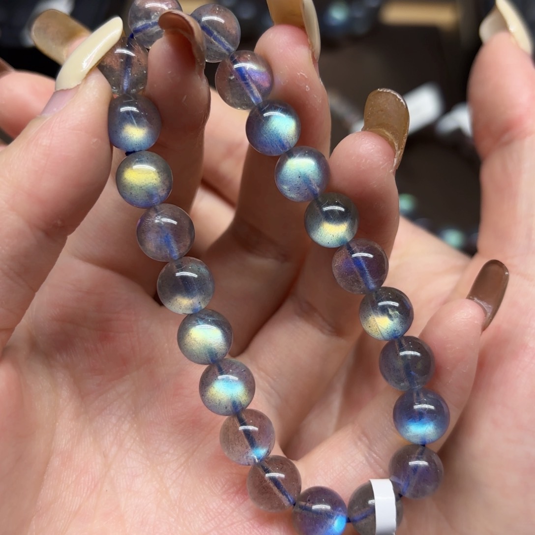 未镶嵌手链长石8.5mm左右