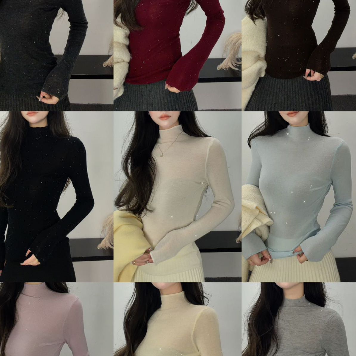 立领女士薄款显瘦百分百水溶性羊毛衫