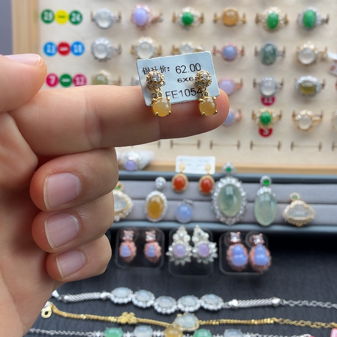 翡翠银S925镶嵌戒指