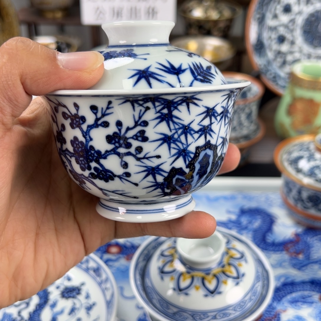 谁***瓷片景德镇手工手绘陶瓷