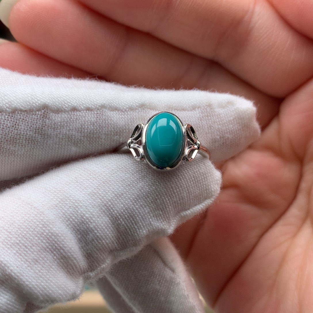 绿松石珠宝奇石银S925镶嵌