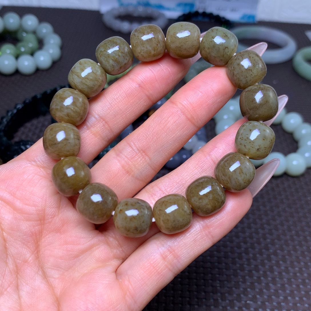 和田玉未镶嵌手串卡13