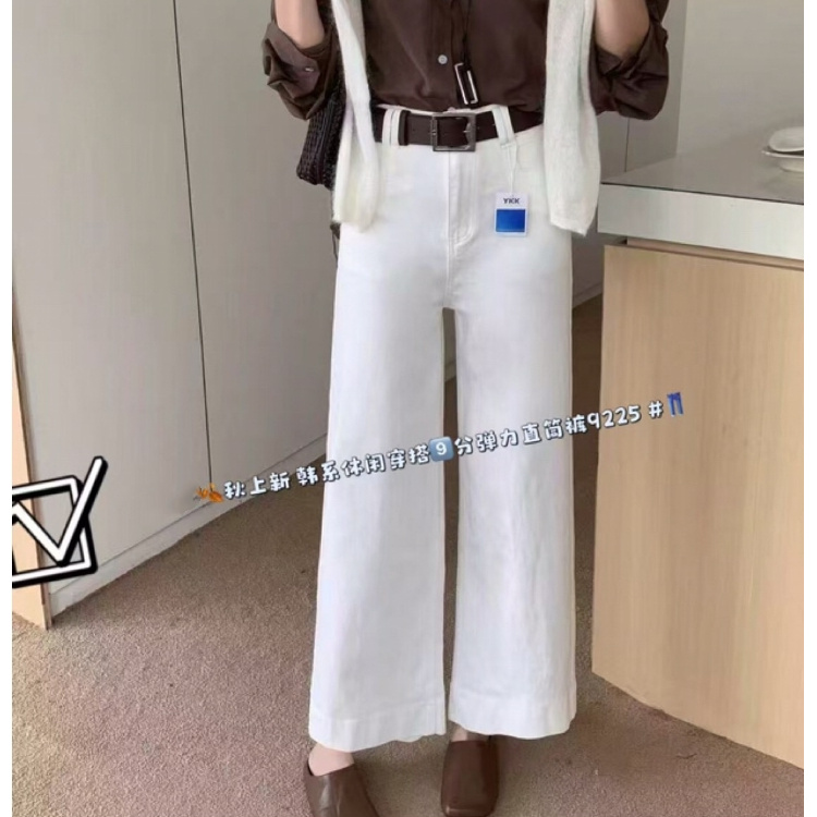 【南油玲姐】白色新款牛仔裤9225
