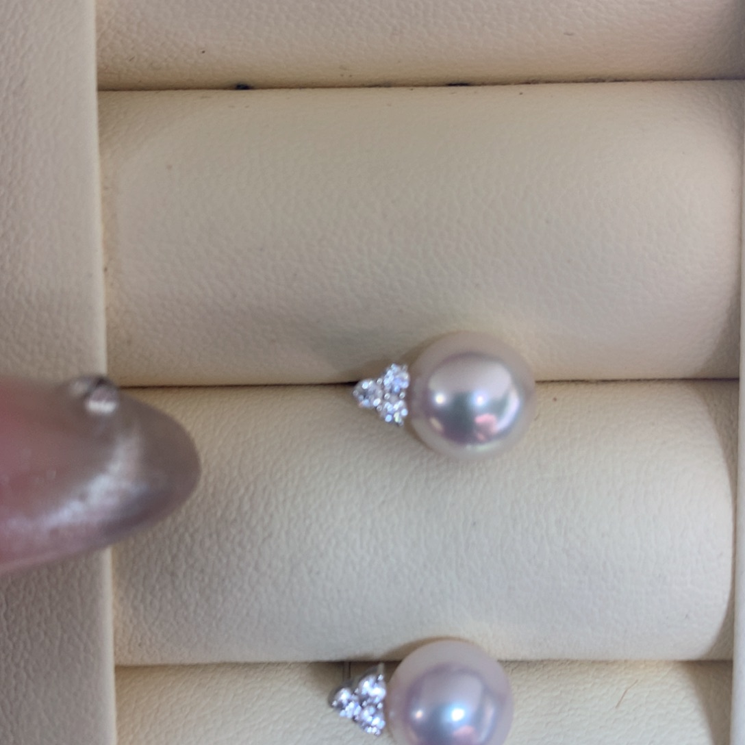 海水珍珠耳饰18K金镶嵌