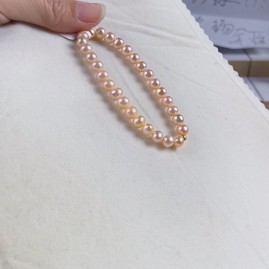 淡水珍珠手绳银S925镶嵌