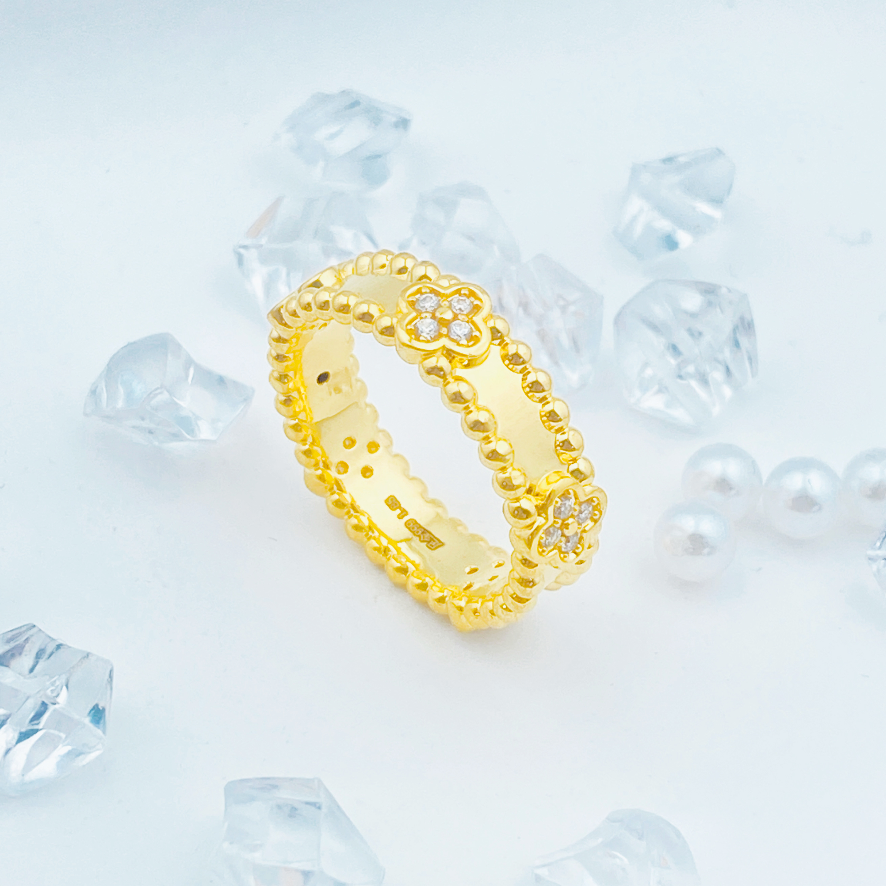 【国潮JZ】足金999 莫桑万花筒戒指 1.78 18圈口