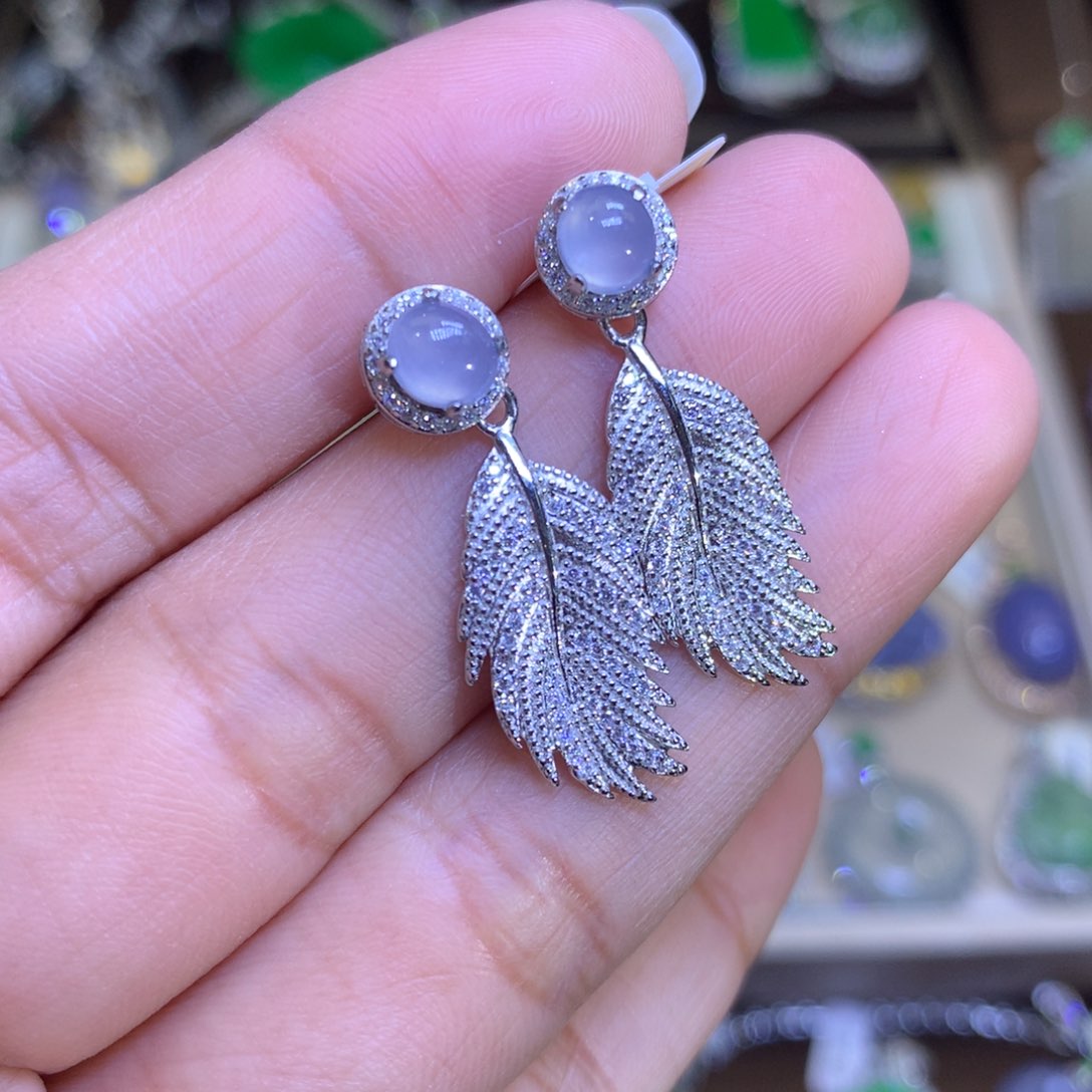 翡翠颈饰银S925镶嵌翡翠