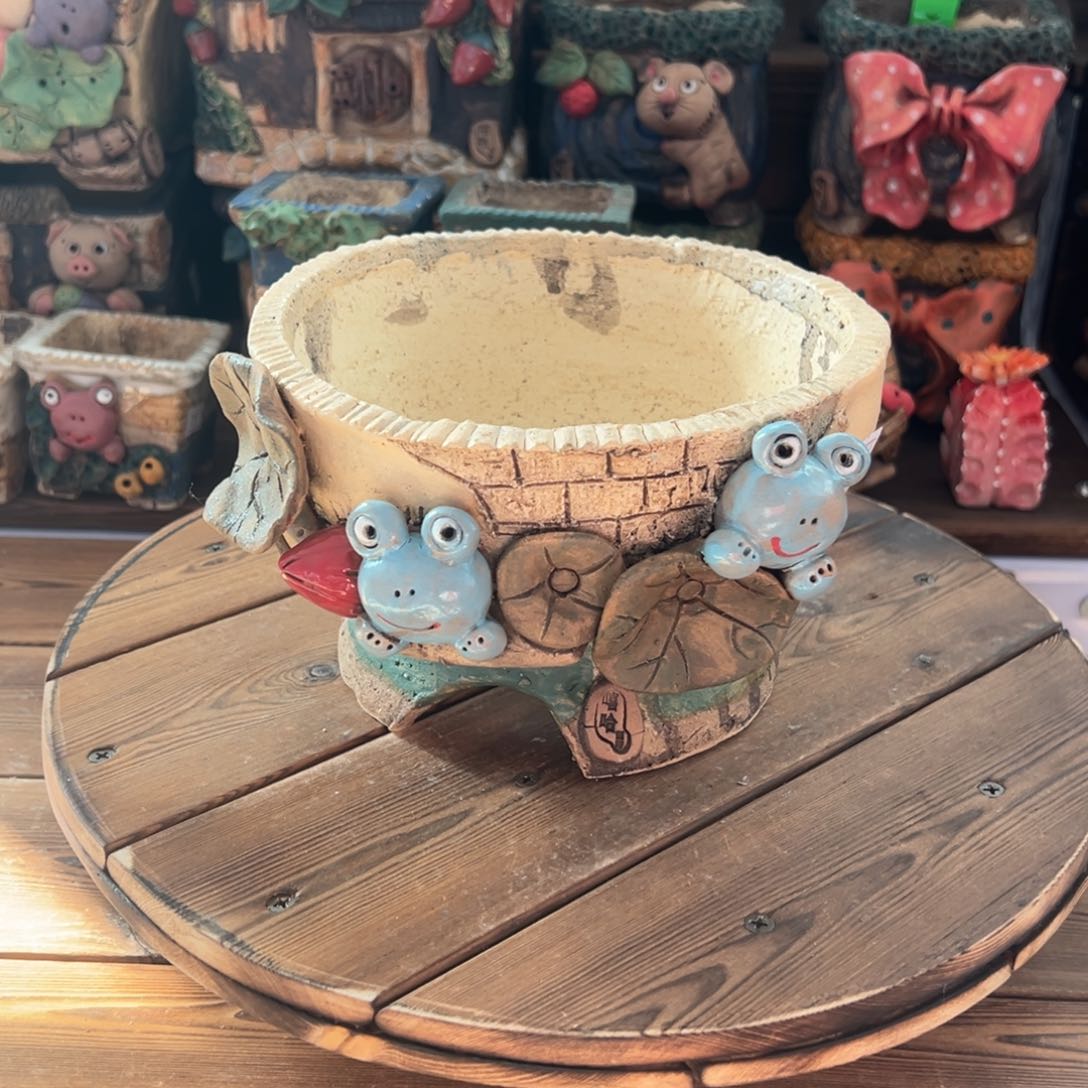 红陶嘻哈多肉花盆