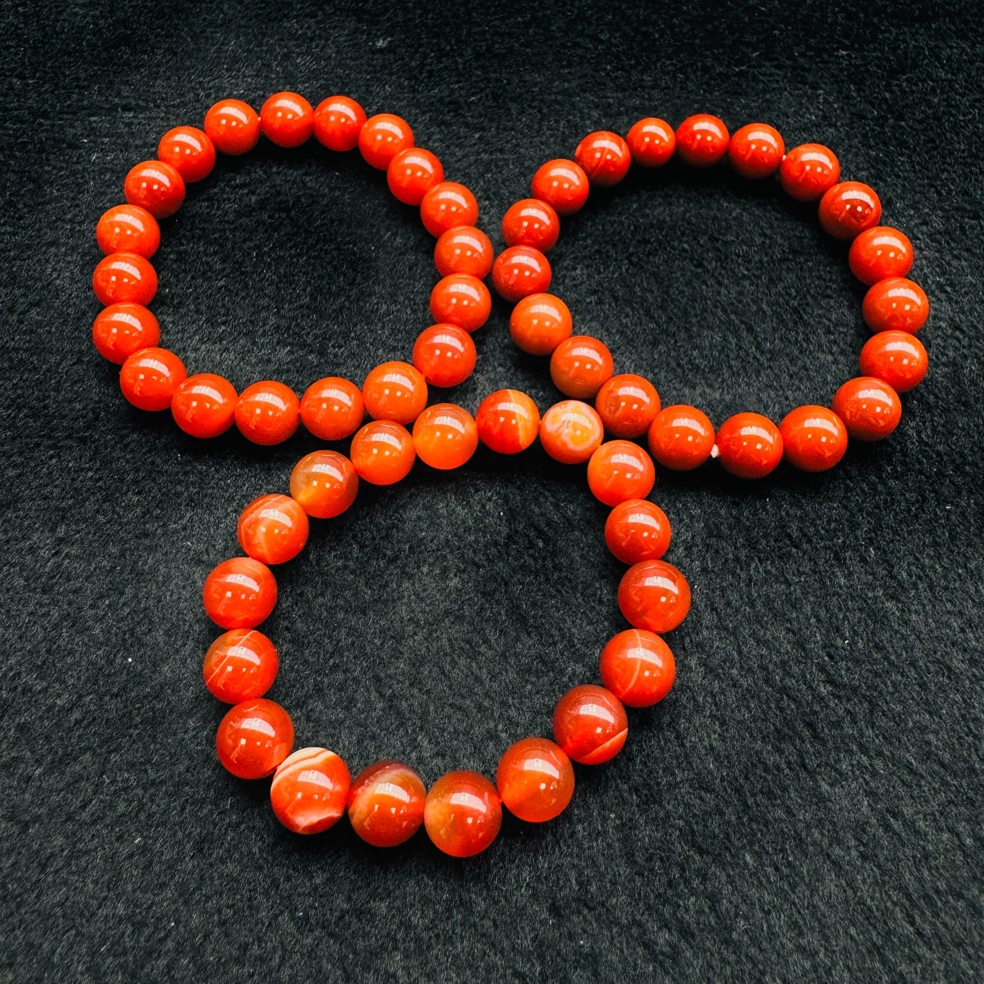 S1444【百百福珠宝】赤红桖域玛瑙红手串-多样性发货只发一件