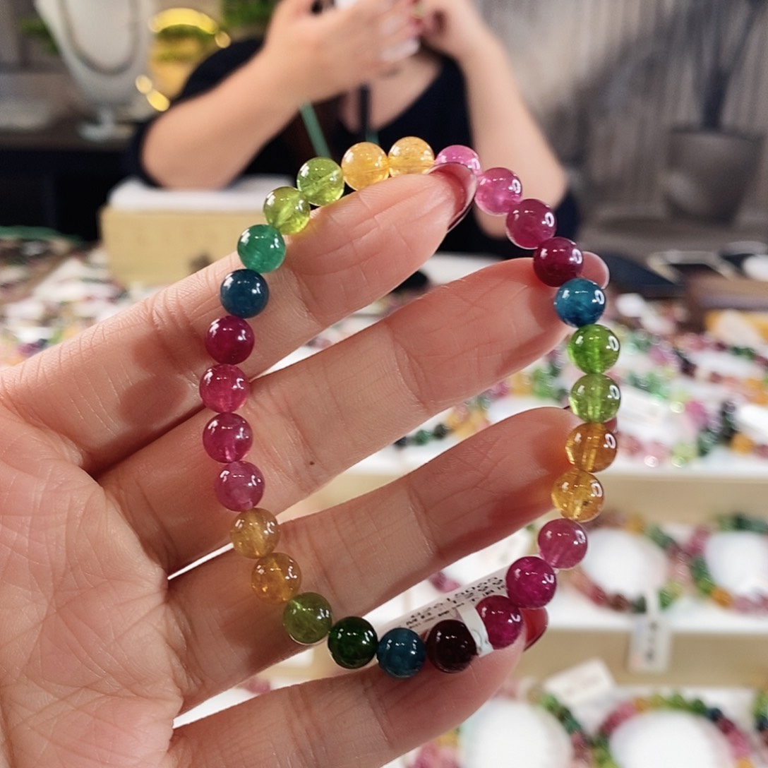 碧玺手串未镶嵌G2615065单圈颜色微差