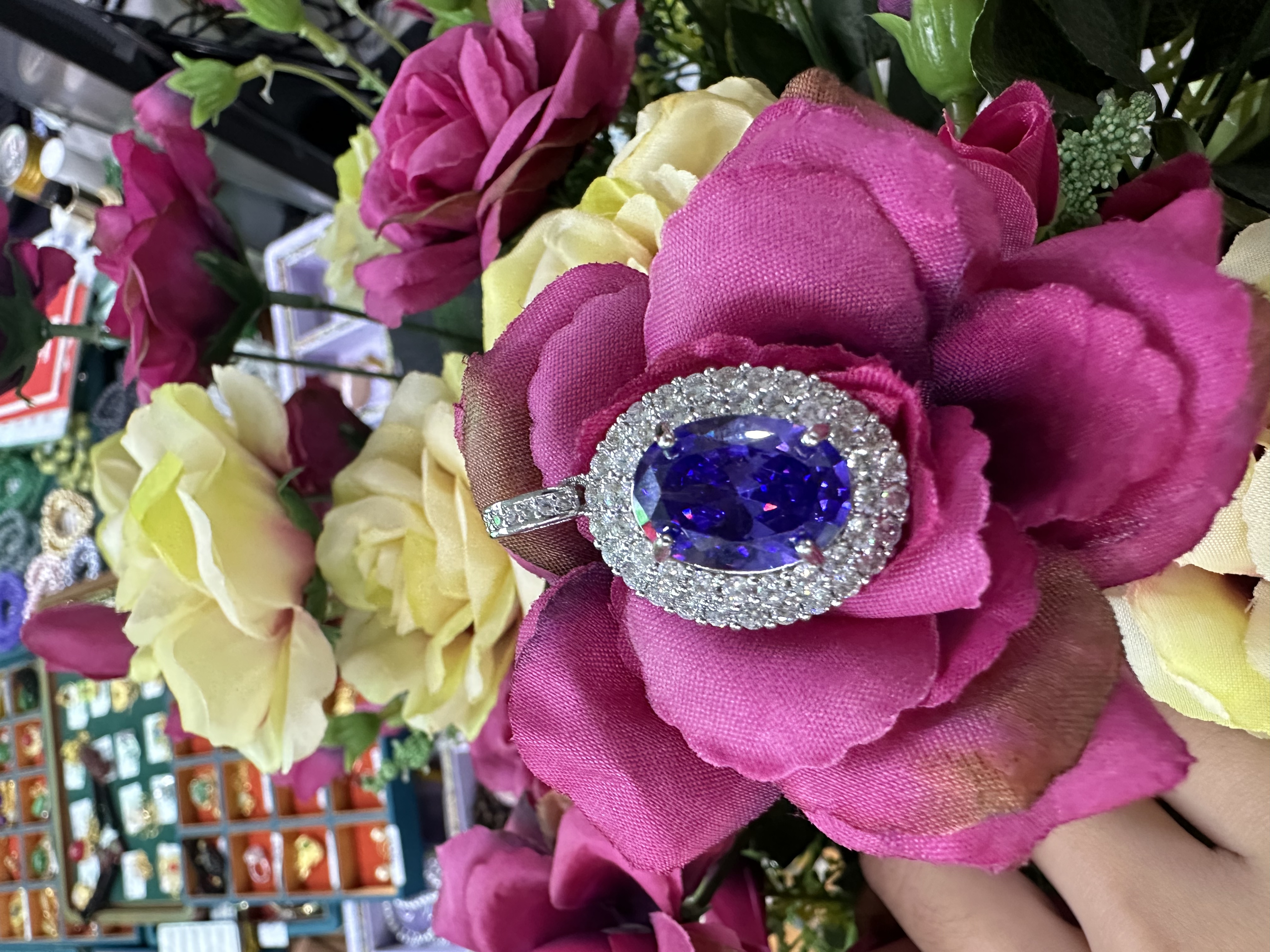 【聪聪珠宝】20343-豪镶紫水晶吊坠-赠链