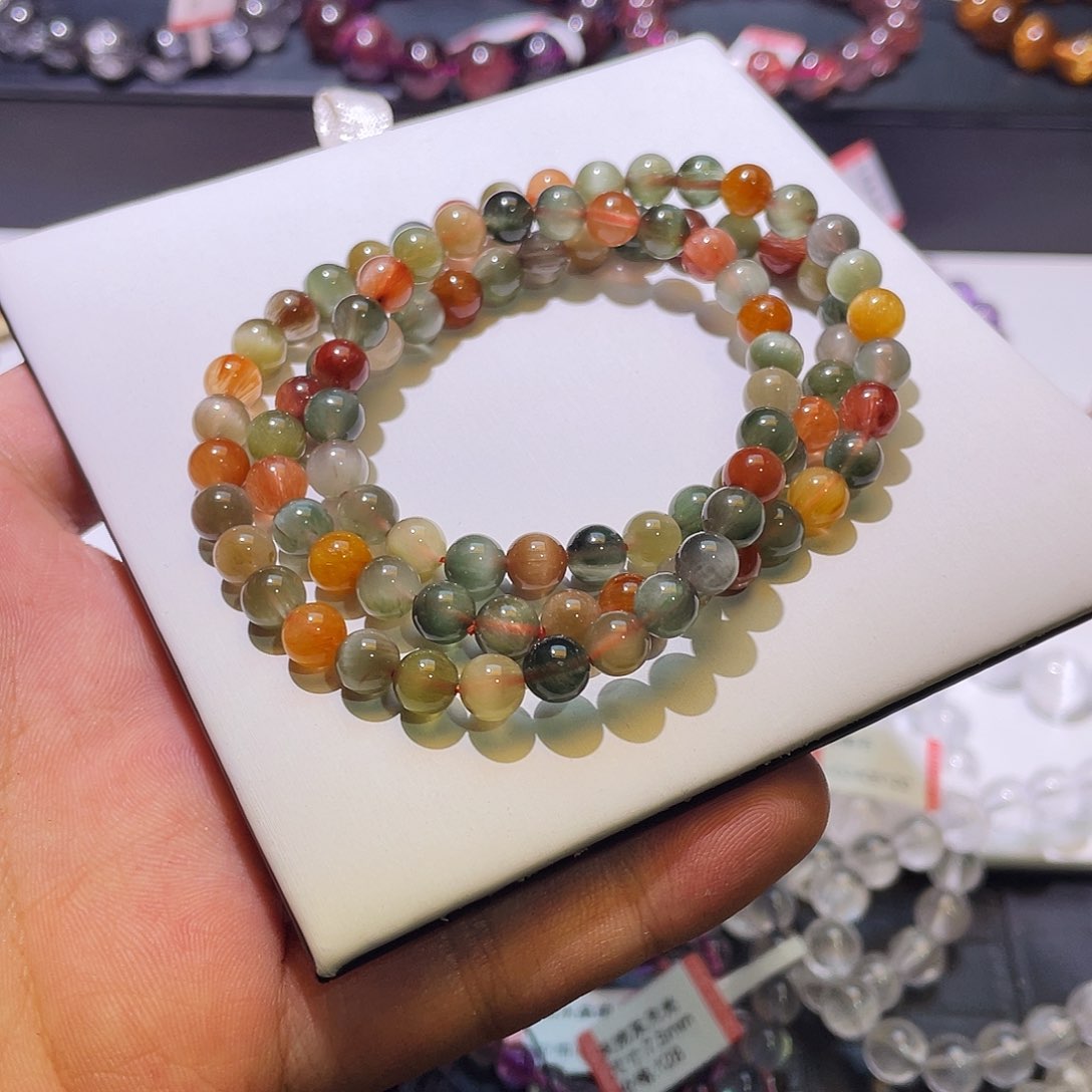 水晶手链未镶嵌兔毛