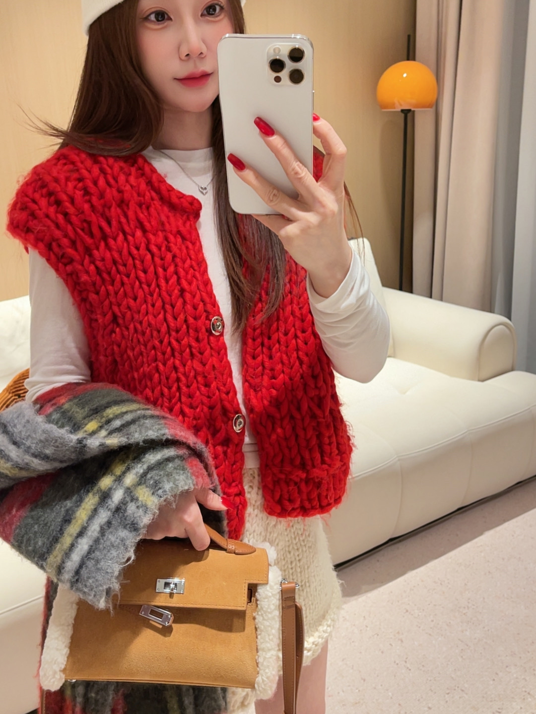 棉羊毛两面穿手工马甲