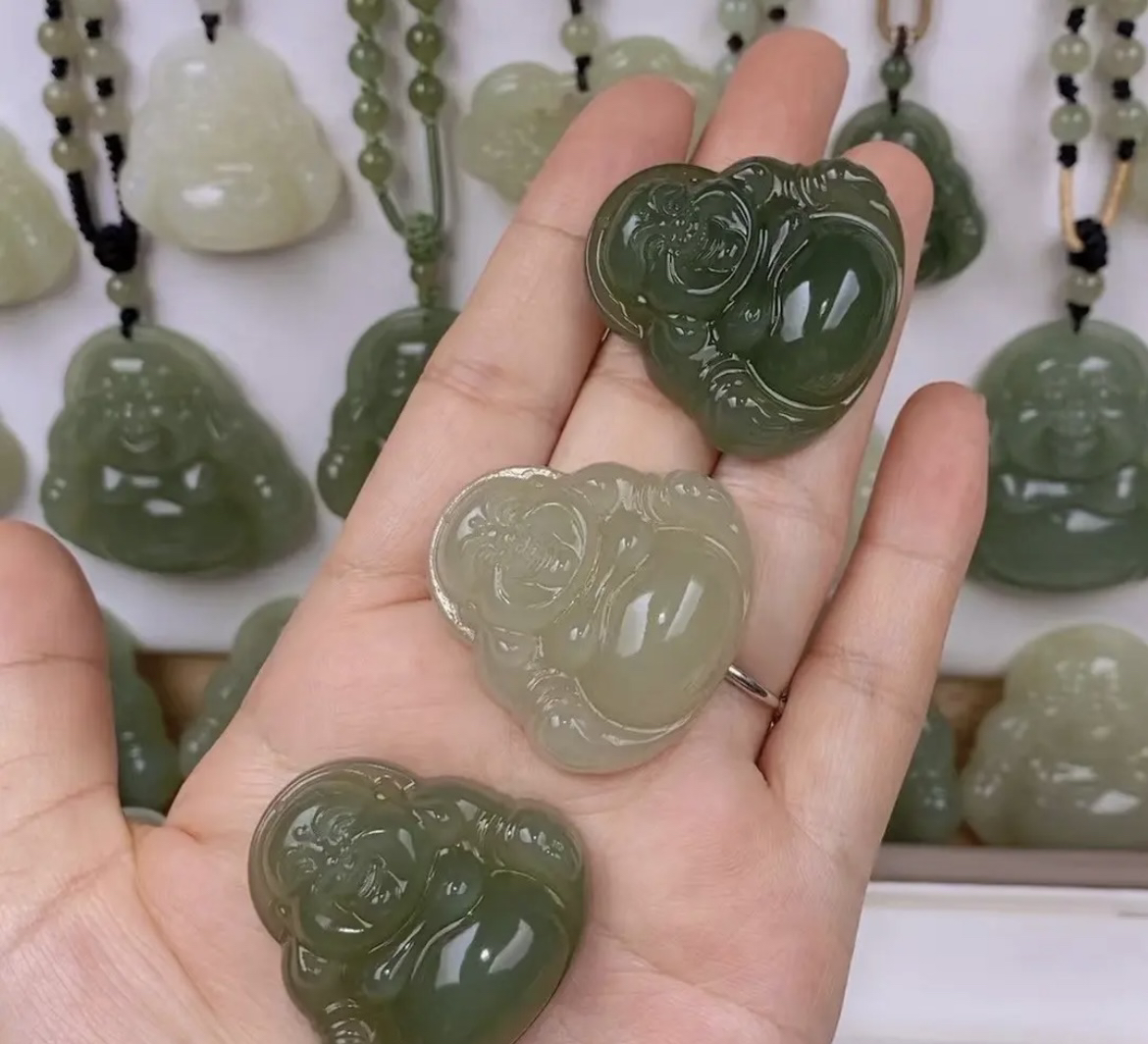 正品和田玉35mm高品质气质清水佛公 大肚佛笑佛多样化拍一发一。