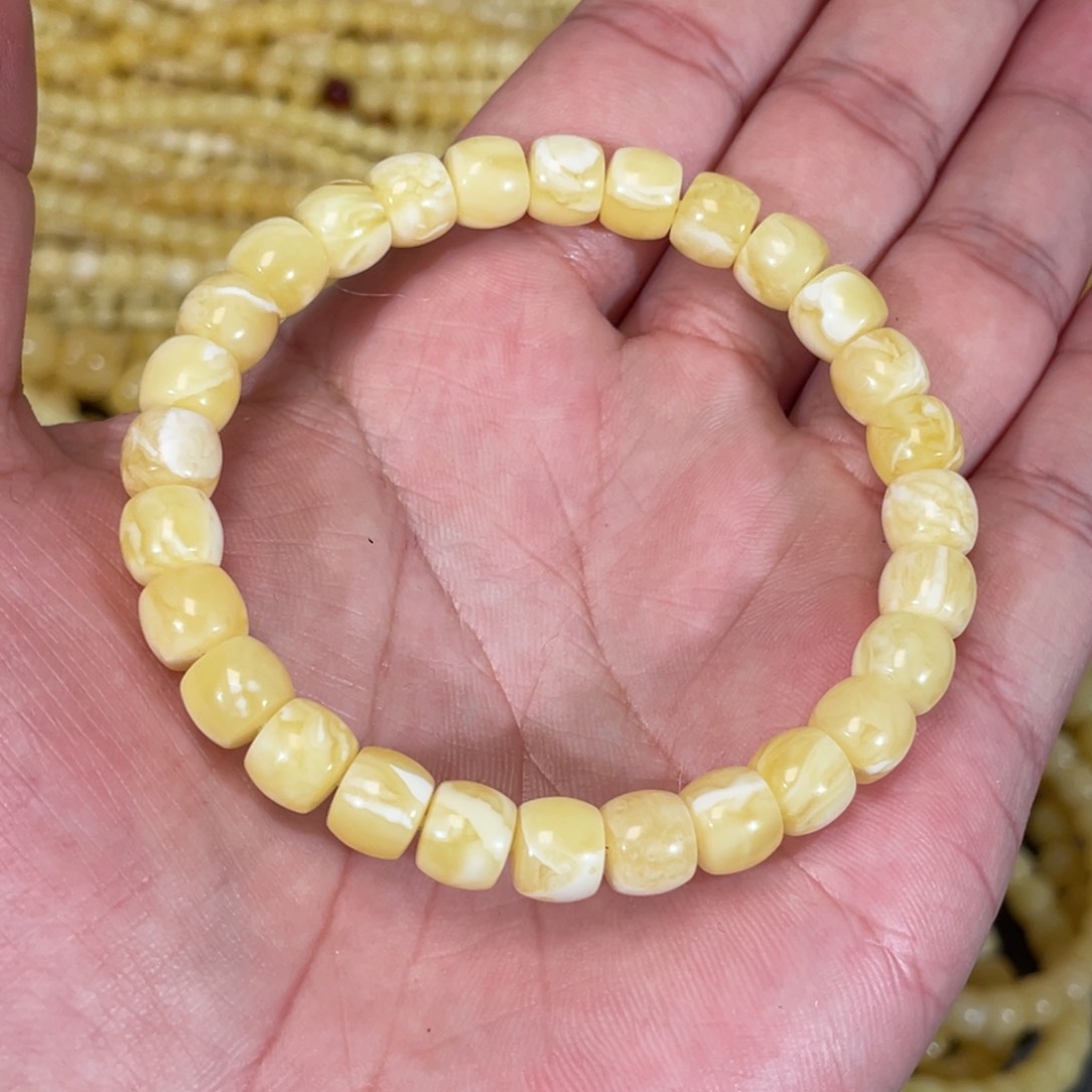 蜜蜡裸石未镶嵌蜜蜡手串8mm