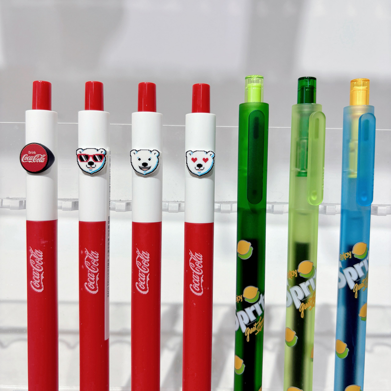 kaco可口可乐雪碧联名款黑色0.5中性笔考试刷题小套装