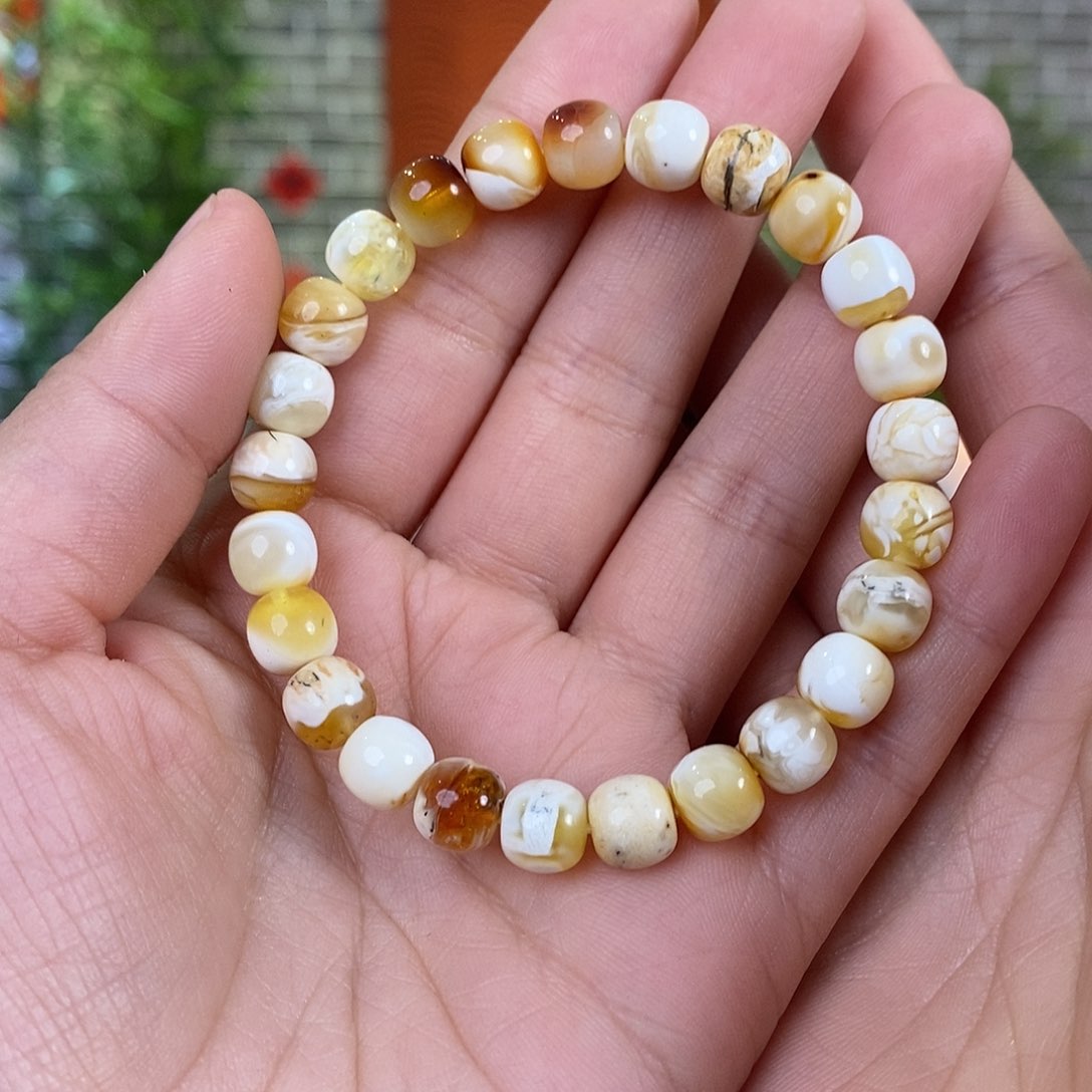 琥珀裸石未镶嵌蜜蜡手串8.0mm
