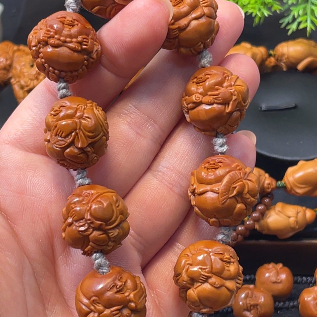 橄榄核手串/手链八小弥勒手工制作