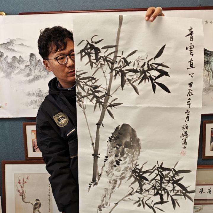 国画贾海瑞老师现场定制