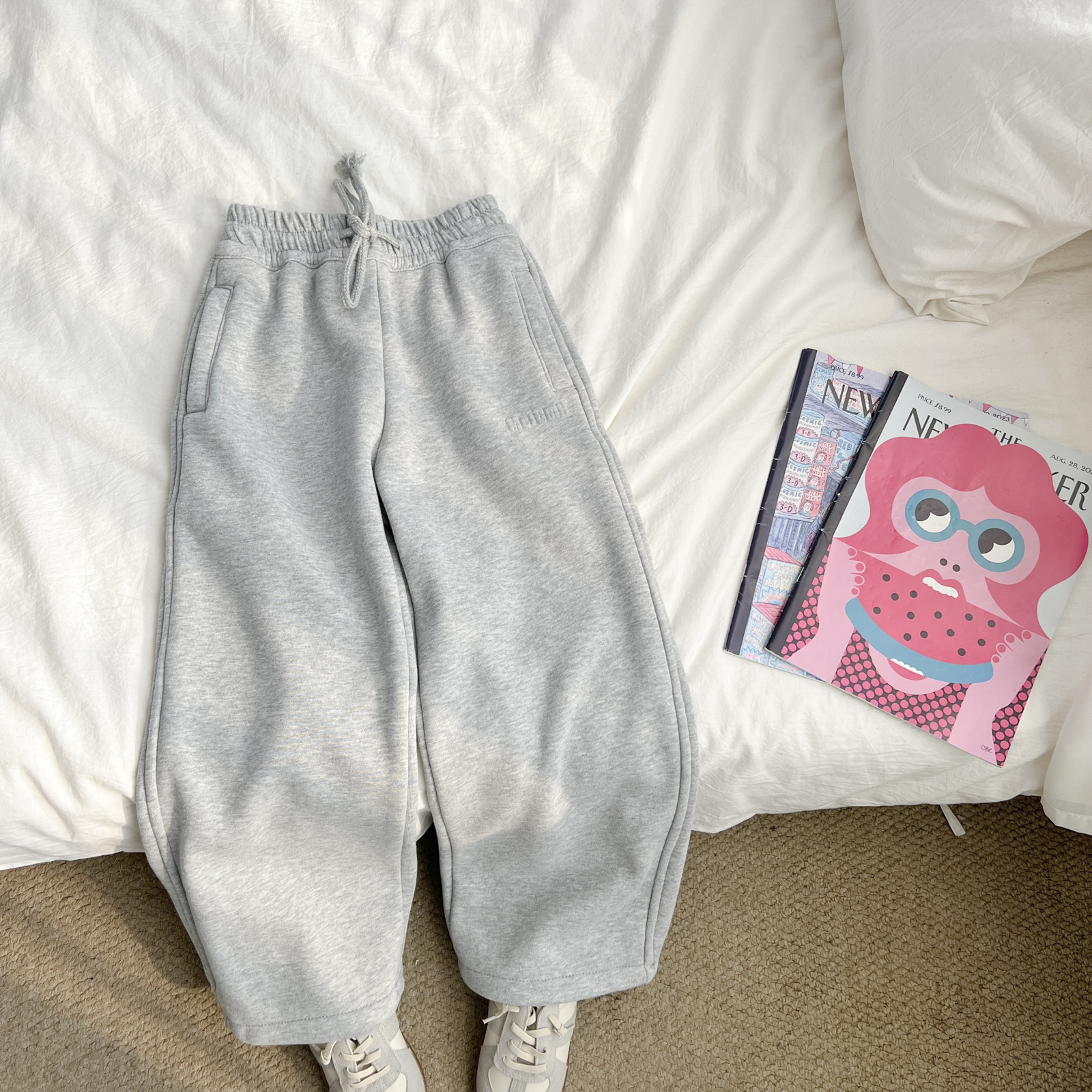 【原版】女童冬装加绒卫裤中大童保暖长裤儿童休闲裤BBKDW58953