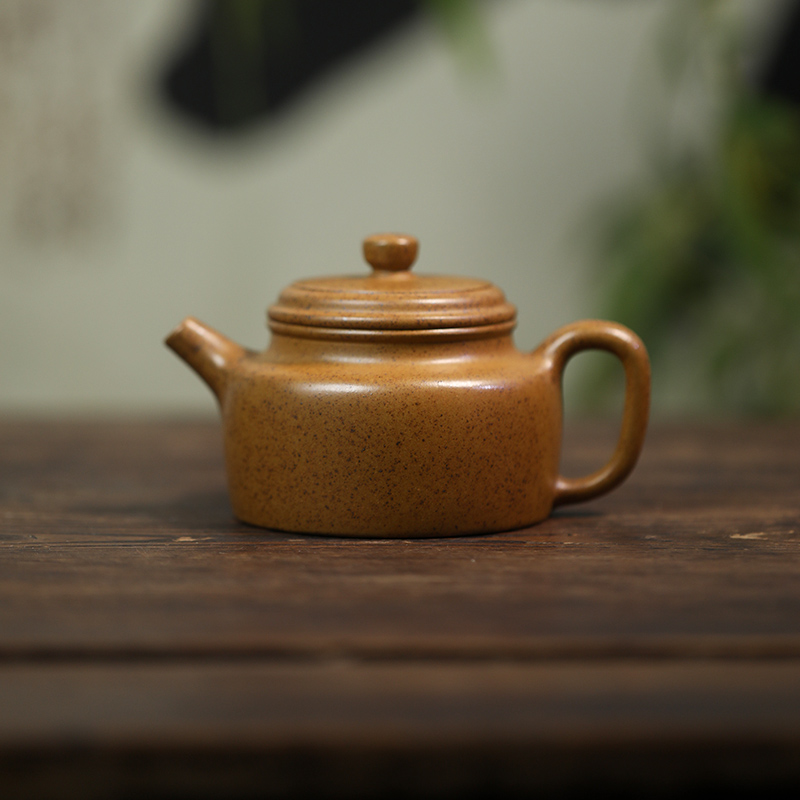 当代 【德钟】 原矿黄金段泥柴烧 150cc 手工制作  宜兴紫砂壶