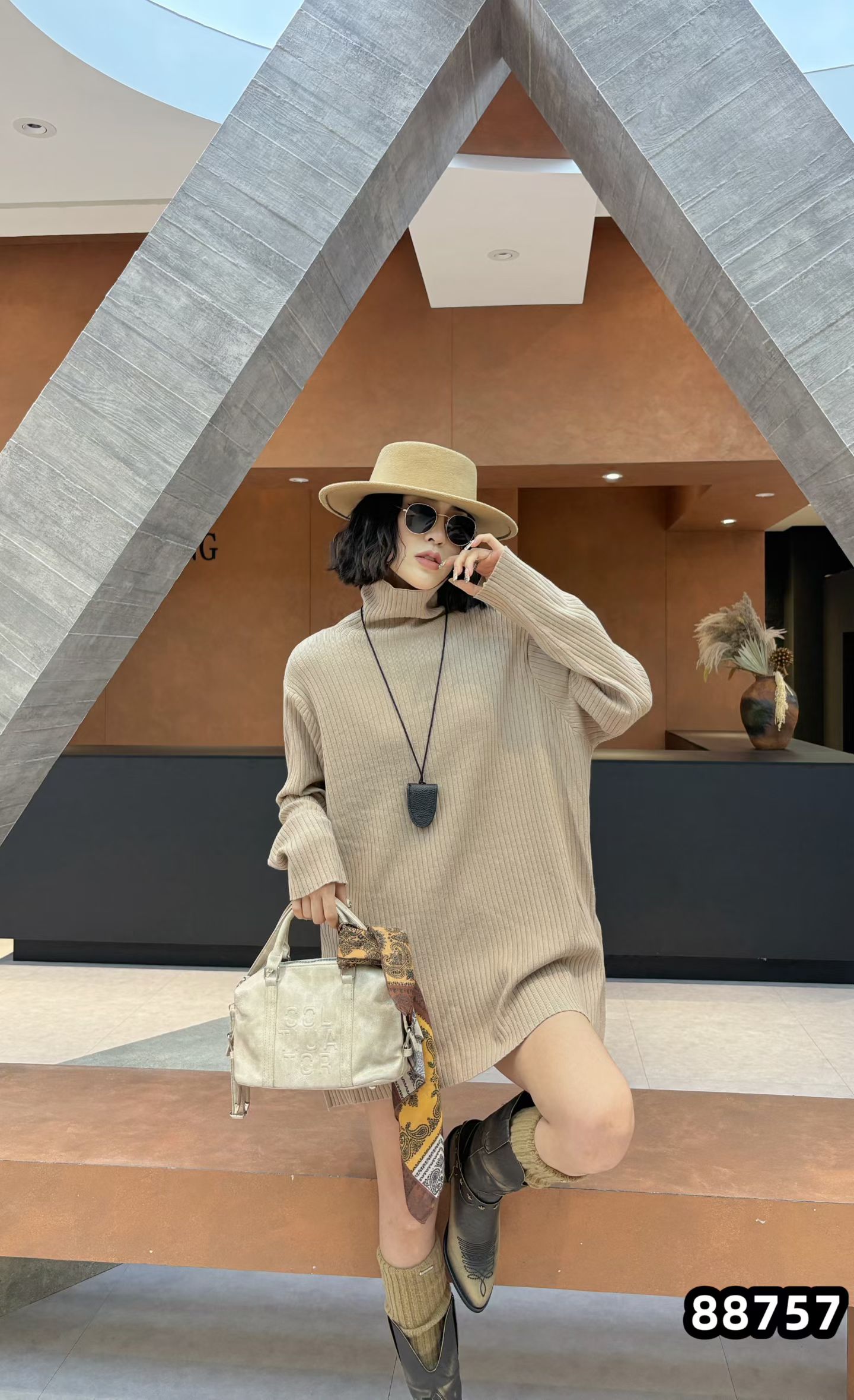 多色百搭针织高领衫