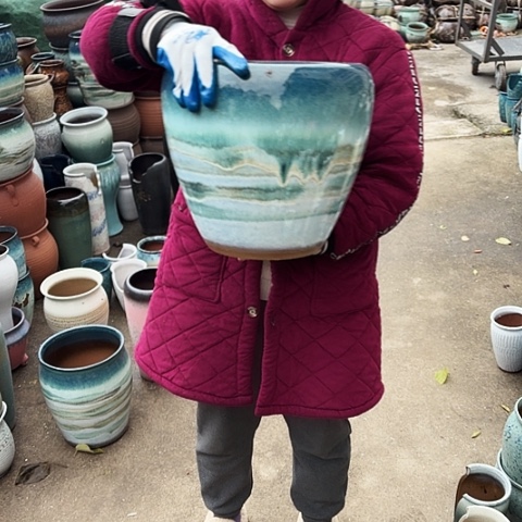 口28高31瑕疵盆子。