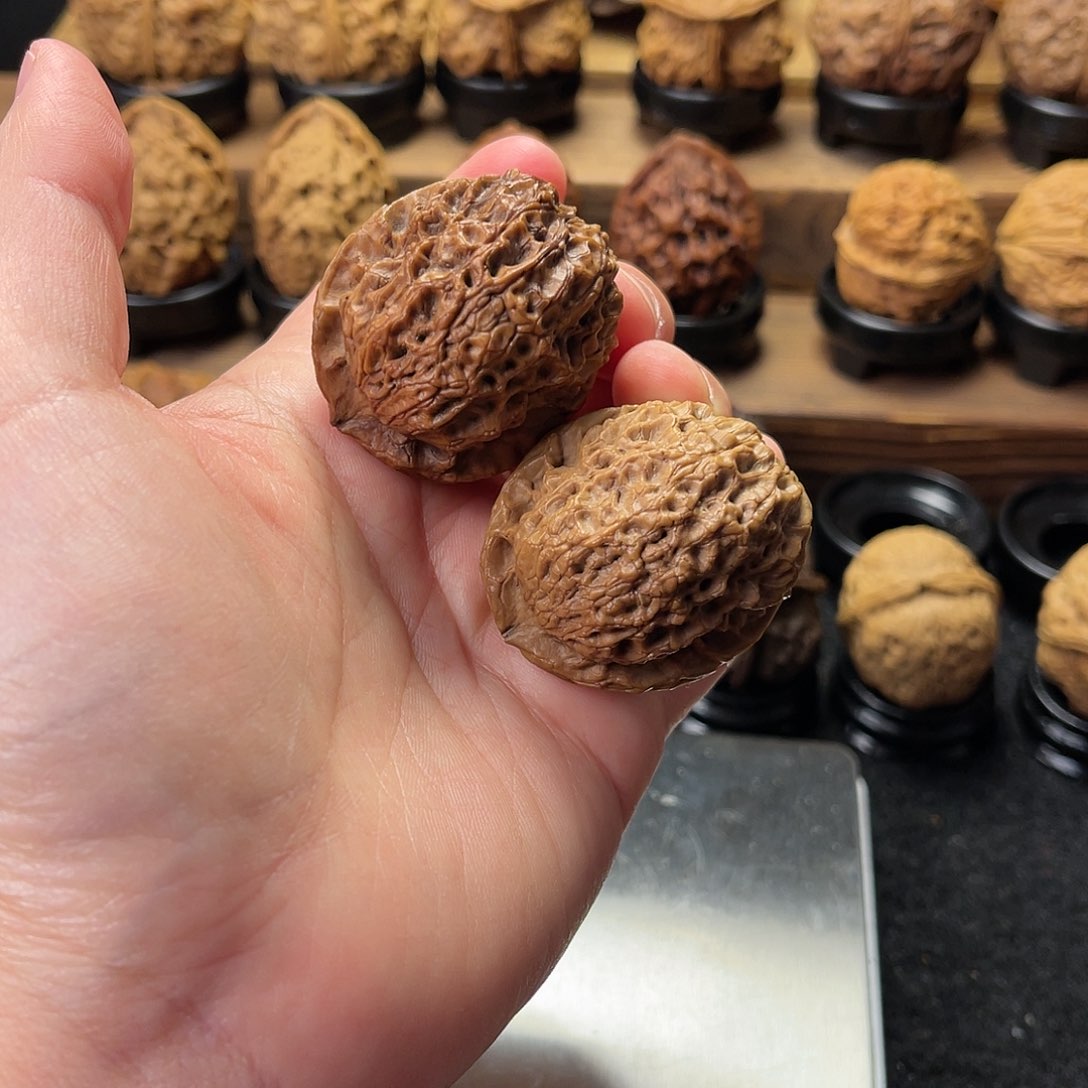 文玩核桃把件胖*九龙官帽