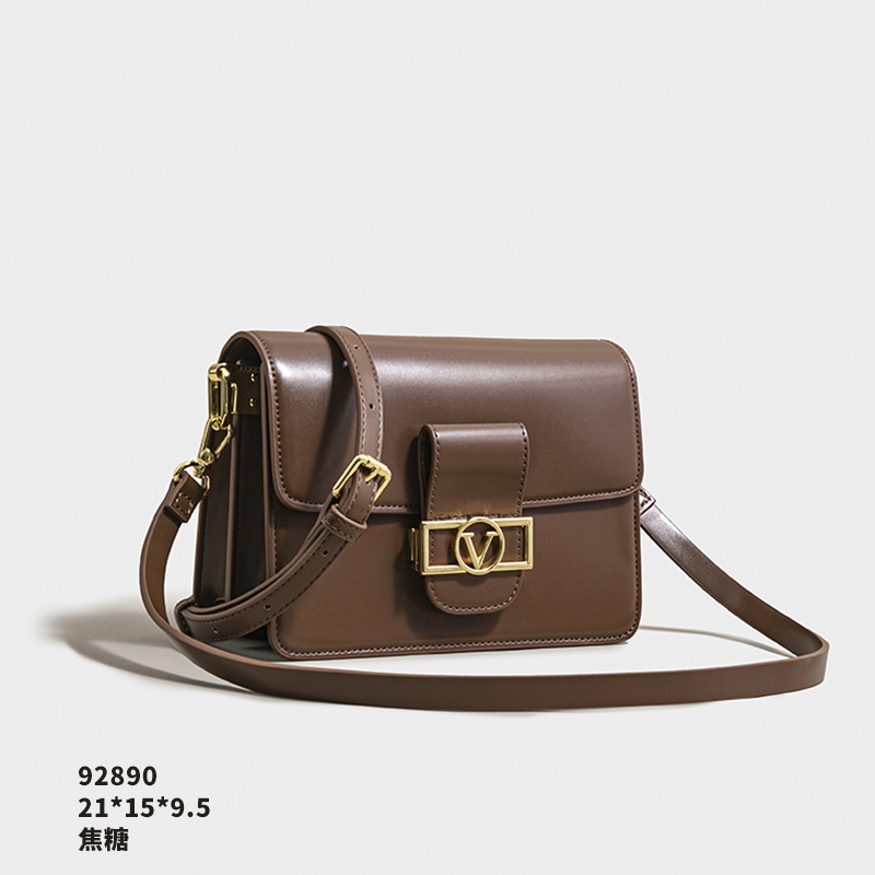 【Elin定制】2025年秋冬新款女包时尚设计单肩包SK-92890-焦糖