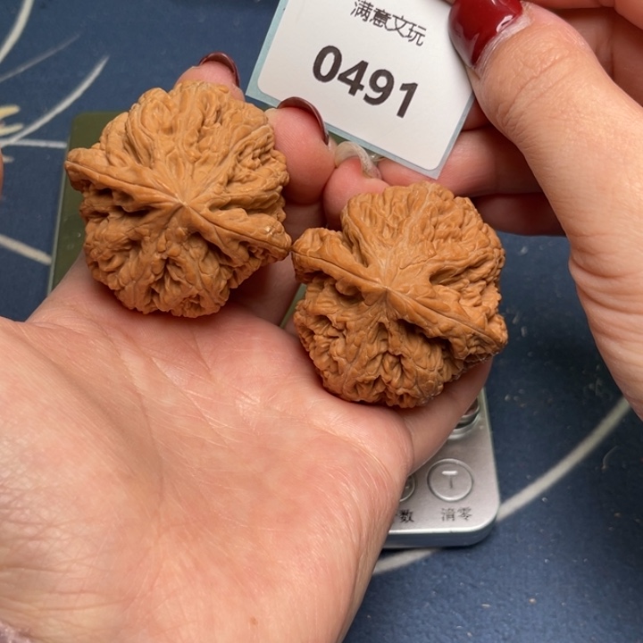 文玩核桃把件粗筋45