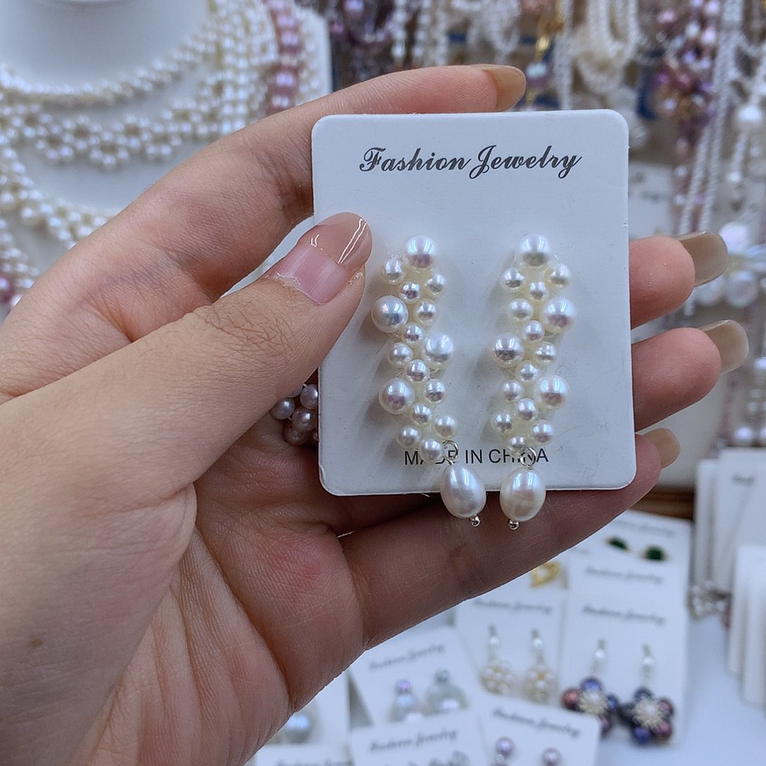 项链银S925镶嵌淡水珍珠