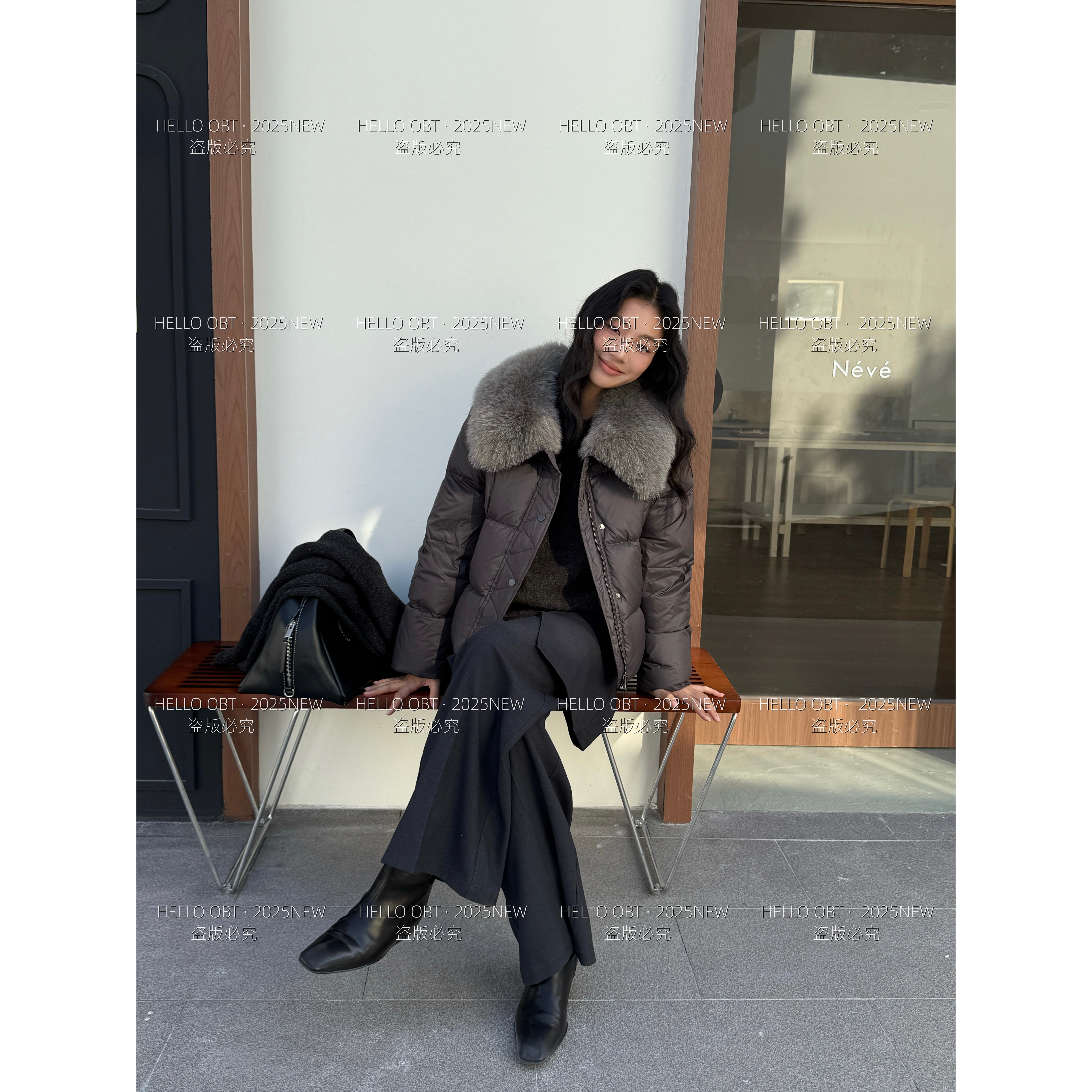 no退no换 鑫燃Kiki 新国标50白鸭绒狐狸毛领羽绒服 69005 OBT