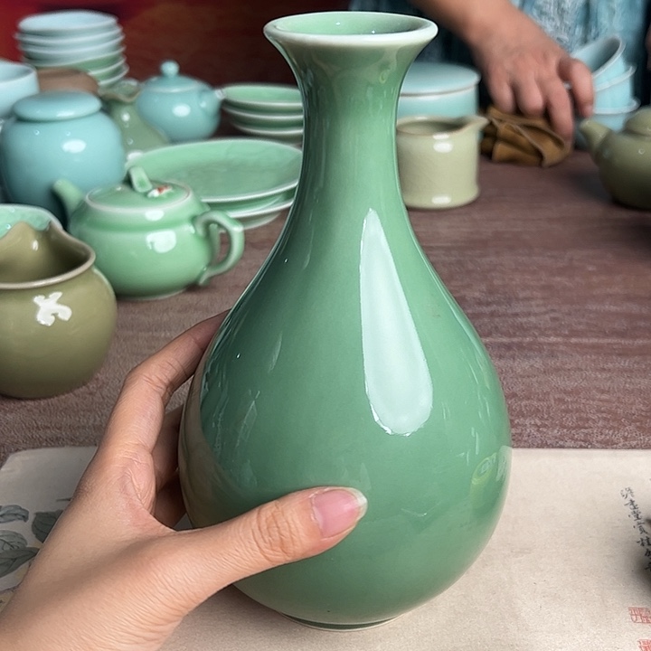 龙泉云间青瓷小米茶器