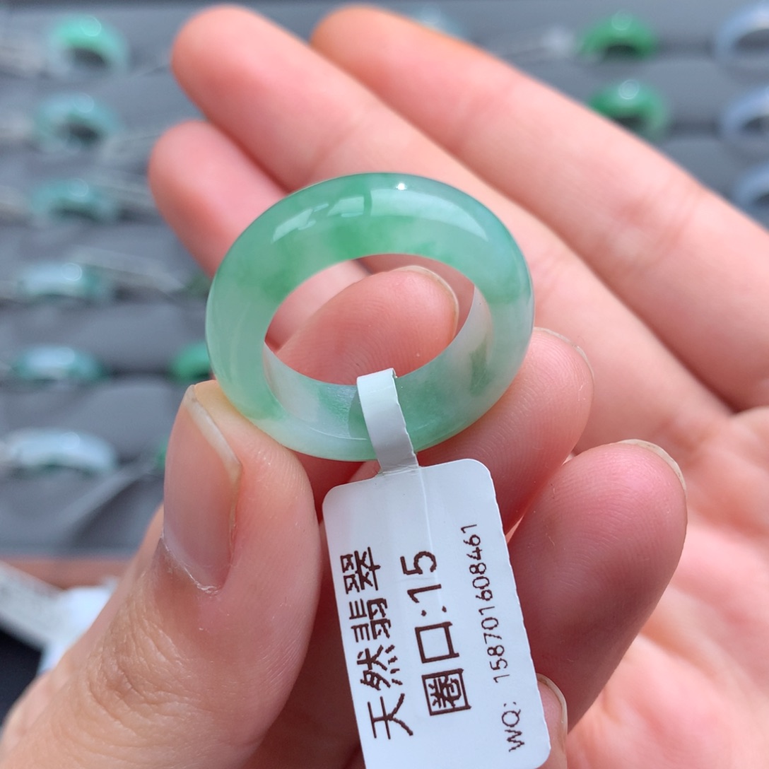翡翠戒指未镶嵌天然