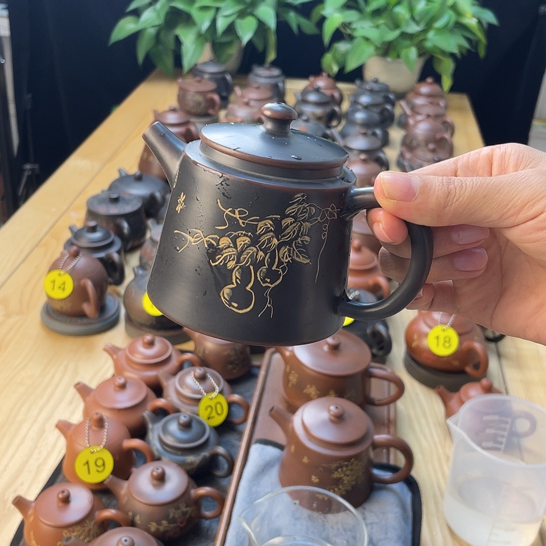 心***明泥塑福利壶无礼盒