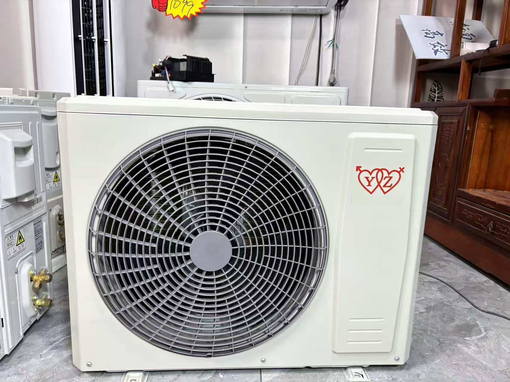 大1.5匹冷暖空调高效压缩机家用商用超省电挂式节能柔