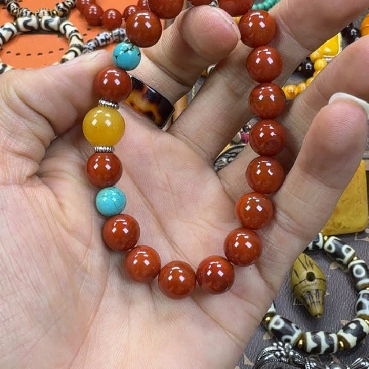 南红玛瑙未镶嵌手链