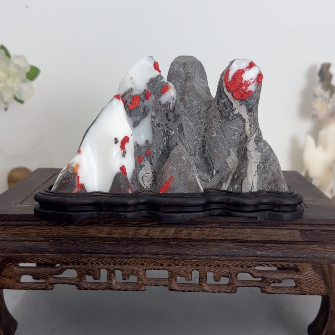 W***子灵璧奇石白灵玉石