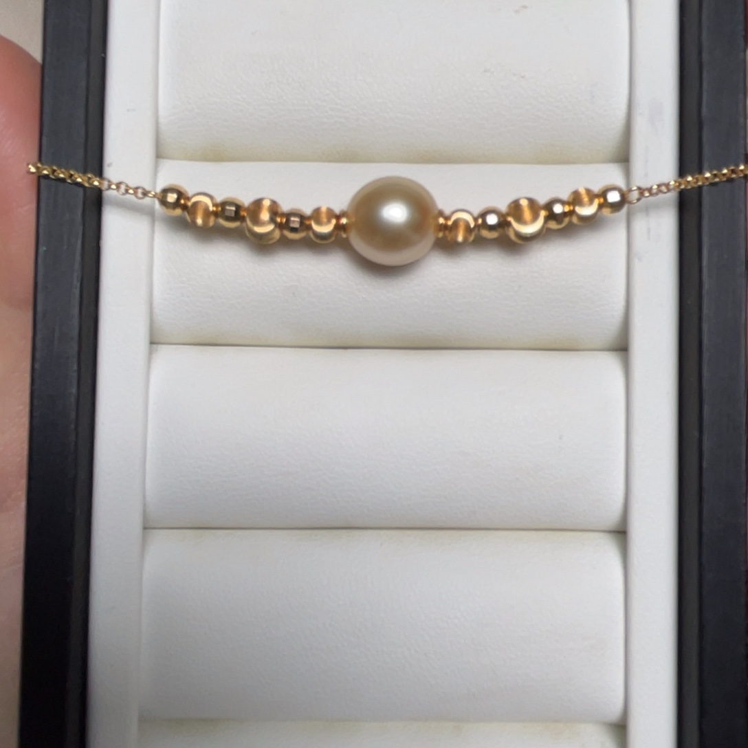 海水珍珠手链银S925镶嵌