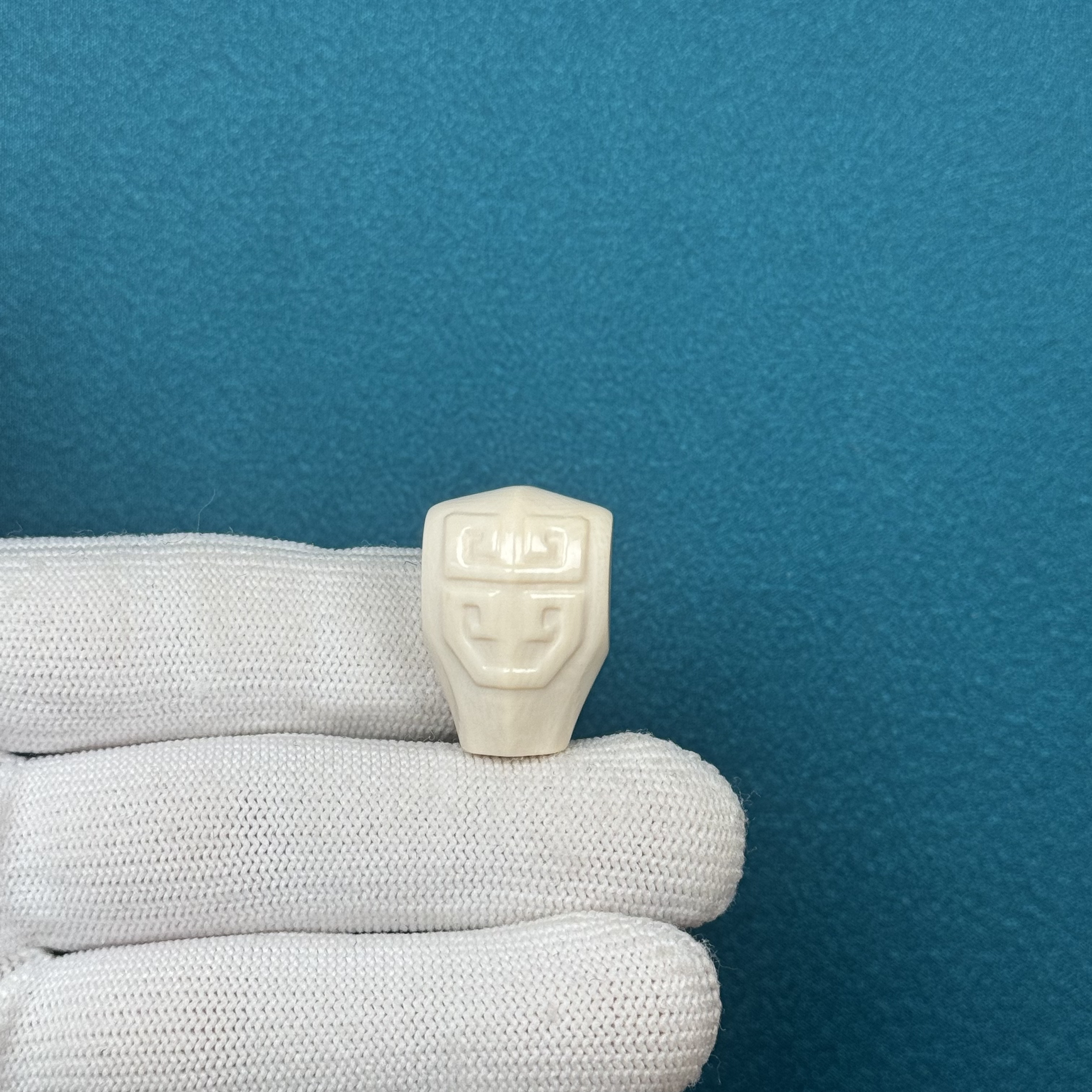 D64-95天然猛犸牙 博古纹三通 17.5*25.3mm一物一图假一罚十