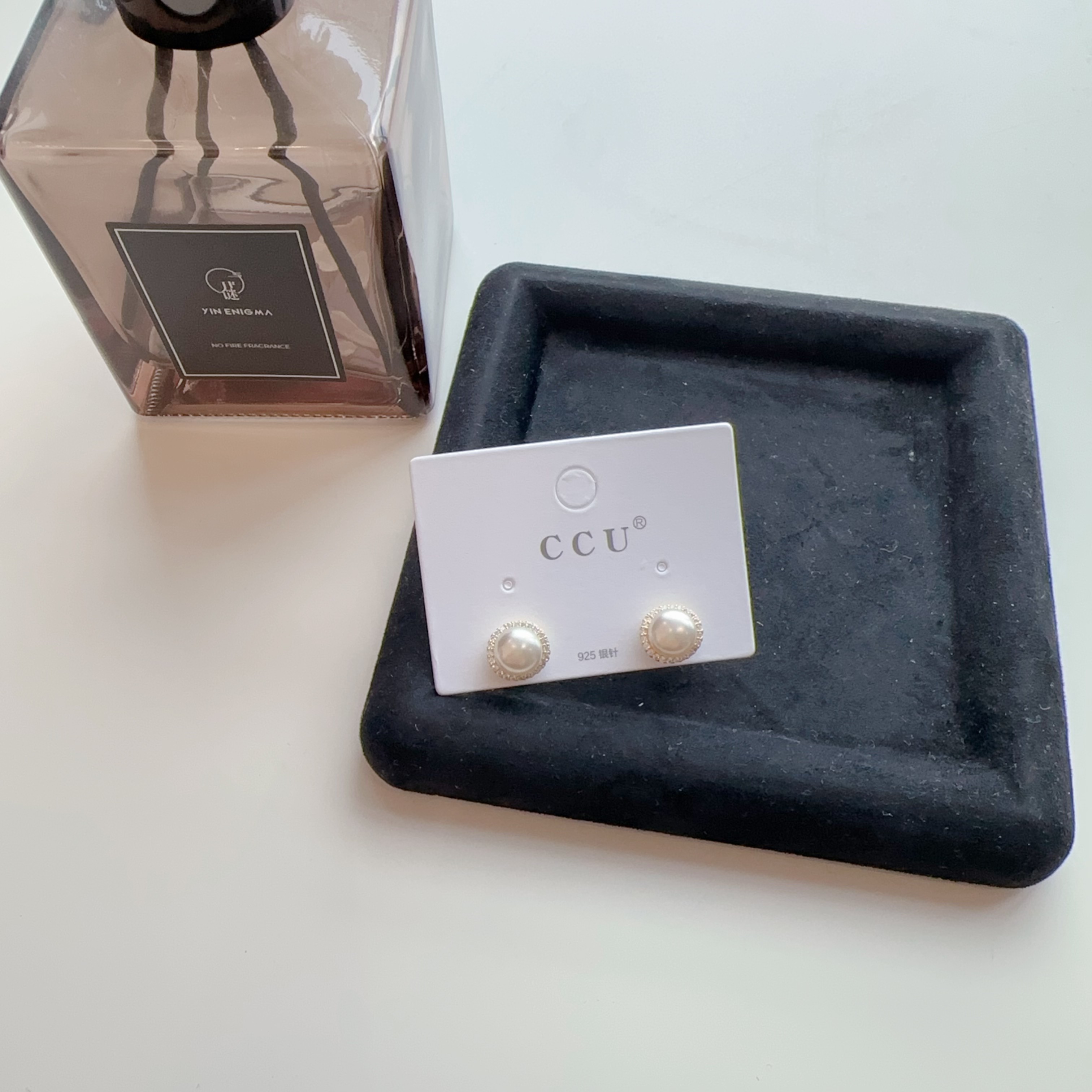 合金仿珍珠耳饰 圈珠珠耳钉ED192