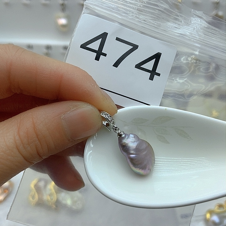 淡水珍珠颈饰银S925镶嵌