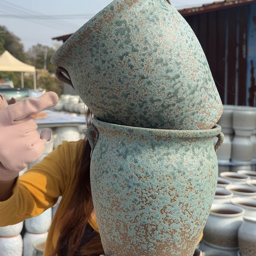 复古泡泡耳朵绿两个19+21